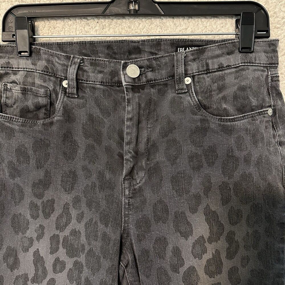 Blank NYC The Bond Ankle Skinny Jeans Womens Size 29 Gray Leopard Print Mid Rise - Picture 7 of 16